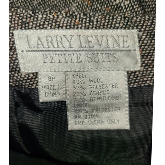 VINTAGE LARRY LEVINE PETITE TWEED PENCIL SKIRT - Picture 4 of 4